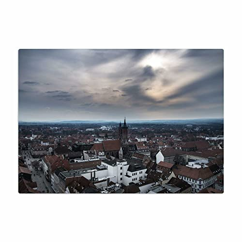 Vero Home 16815 Glas-Schneidebrett | Motiv Orte Göttingen | rutschfest, kratzfest und lebensmittelecht | Maße: 39 x 29 cm