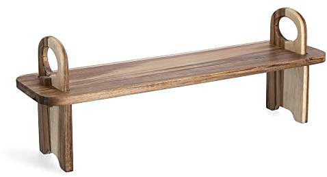Zeller 25575 Servierbrett, Akazie, ca. 59 x 16 x 22 cm, Servierplatte, Speisebrett