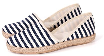 JOMIX Espadrillas Donna Estive Scarpe Comode in Tela Traspirante Senza Lacci Slip On Leggere per Mare e Tempo Libero ES2031 Blu 38