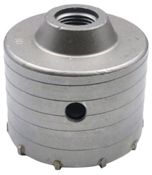 Sega a tazza per muro Punta da trapano Sega a tazza per calcestruzzo con albero tondo 30-160mm Taglierina per fori Utensile per pietra di cemento e cemento,80MM