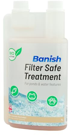 Pisces Banish BioActive 1000ml Filter Safe Pond Water Treatment Natural Bacteria Aid