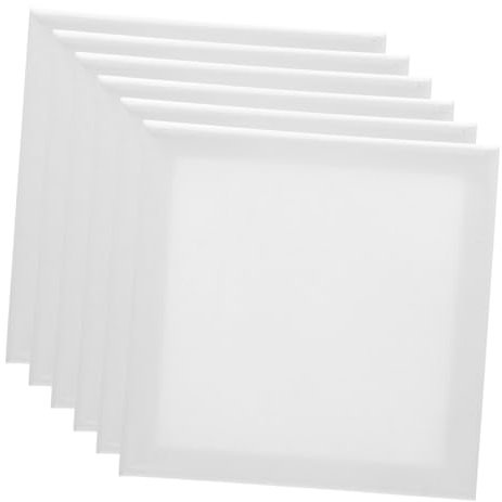 BEBEMOKO 6st Zeichentafel Leere Kunstleinwandtafeln Zeichenbretter Für Künstler Leere Leinwandtafeln Leinwandplatten, Bretter Malleinwand Tafeln Bemalen Aquarell- Hölzern Weiß