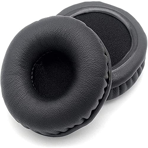 TXDAMAI Öronkuddar av skum, headset örondyna, 1 par 90 mm rund ersättning öronkuddar av konst läder, kompatibel med hörlurar (diameter 90 mm, svart)