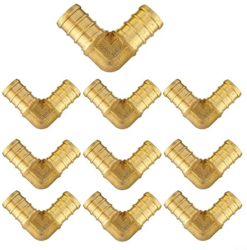 CWOQOCW Raccordi a crimpare in ottone, raccordi Pex, per tubi PEX, morsetti in acciaio inossidabile e anelli a crimpare in rame, per esigenze idrauliche (3/4)