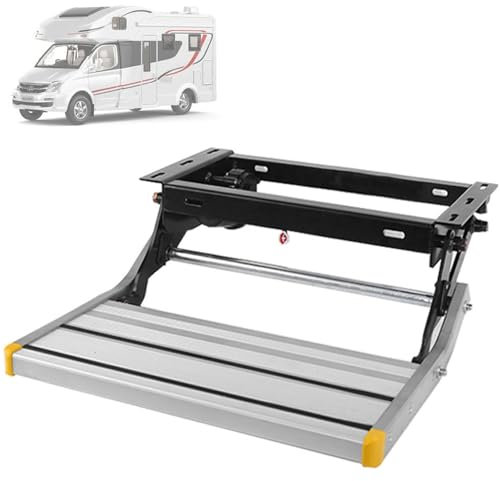 HNBYLMM Elektrische Wohnmobil Trittstufe, Camper-Stufen Wohnmobil-Stufenbausatz, Klappbare Automatische Wohnmobiltreppe, rutschfest, 180KG/400Pfund Tragkraft, für Wohnmobil Van Wohnwagen,12V