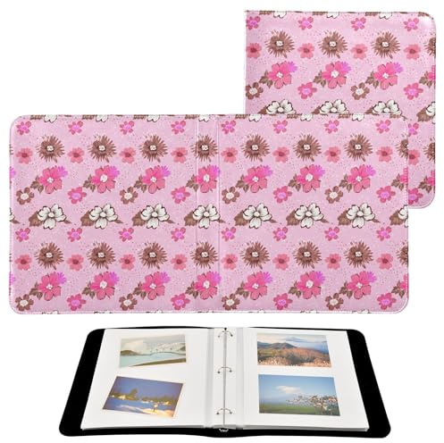 JUMBEAR Álbum de fotos grande autoadhesivo con 20 páginas, álbum de recortes para boda, familia, bebé, vacaciones, hermosas flores
