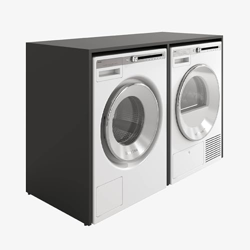 PLATAN ROOM Armoire pour machine à laver ou sèche-linge - Largeur : 130 cm - Sans armoire - Anthracite