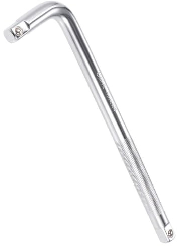 TOP-VIGOR 1/2 Drive L-Shaped Extension Bar, 9.84 Breaker Bar Wrench, Chrome Vanadium Steel with Spring Ball, Long Handle Tool for Confined Spaces, Car Repairs and DIY