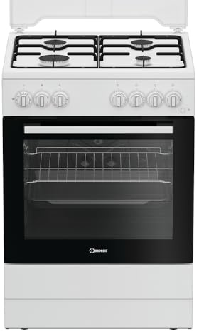 Cucina A Gas I6G3PMW 60 Cm, 4 Fuochi, Forno Elettrico Con Grill, 73 Litri, Click&Clean, Click&Steam, Timer, Colore Bianco, Classe Energetica A
