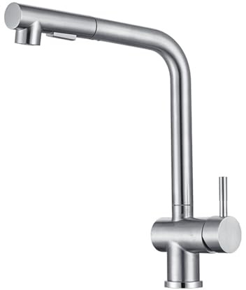 Rubinetto Cucina con Doccetta Estraibile Rubinetteria Cucina Estensibile Acciaio Inossidabile-Spazzolato