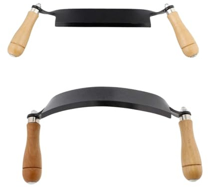 2 Pcs 8 Inch Draw Shave Knife Set,Draw Shave Knife Straight and Curved,Multi-Purpose Debarking Tool, Spoke Shave & Wood Shaving Tool for Carving, Shaping, Log Stripping