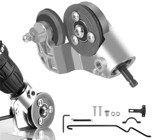 Titanium Drill Nibbler Sheet Metal Cutting Tool, Sheet Metal Cutter, Metal and Vinyl Slitter, Electric Drill Shears Attachment Cutter Nibbler for Iron, White Sheet, Steel, Copper, Aluminum (1pc)