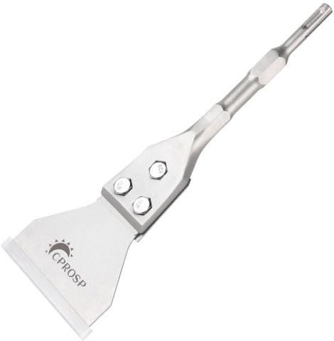 CPROSP SDS Plus Spatula Chisel 300 x 100 mm, Floor Scraper & Tile Adhesive Remover, Carpet Removal Tool, Paint Scraper for Floor Adhesive, Carpet, Tile Adhesive, Floor Adhesive, PVC Tiles