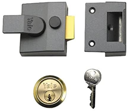 YALE YALP85DMGSC P-85-DMG-SC-40-Deadlocking Nightlatch Finish, High Security with Automatic Deadlock, Dark Metallic Gray, 40