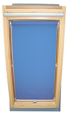 Hochwertiges Abdunkelungsrollo Rollo für Velux DKL/DKU/RHL/RHU-EP GGU,GPU,GHU,GTU P08 mittelblau // Verdunkelungsrollo/Verdunkelungs-Rollo/Fensterrollo