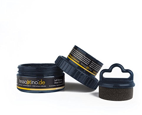 Natural Feet Schuhcreme für Hirschleder mit integriertem Pflegeschwamm 50ml blau