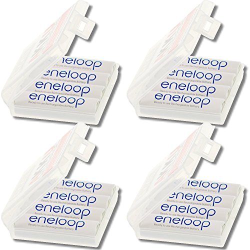 16er Pack Sanyo Eneloop Akkus MIGNON AA Akku Batterien in Kraftmax Akkuboxen - Neueste Version BK-3MCCE