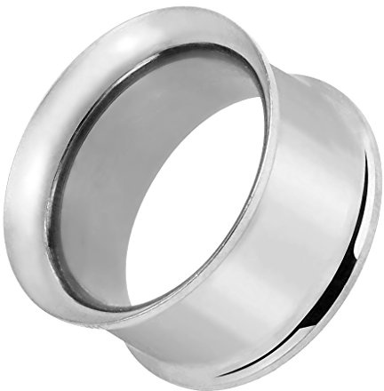 Piersando Flesh Tunnel Ohr Plug Piercing Double Flared ohne Gewinde Edelstahl Ohrtunnel Farbige Ohrpiercing