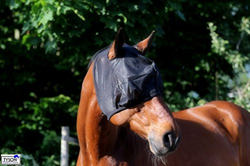 Tysons Breeches Fliegenmaske mit oder ohne Ohren DICHTES Netz weich umrandet MS S P VB WB X Full (Ohne Ohren, Vollblut)