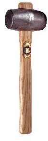THOR Martillo de plomo, redondo, diámetro x longitud 48 x 109 mm, 2800 g, con mango de madera