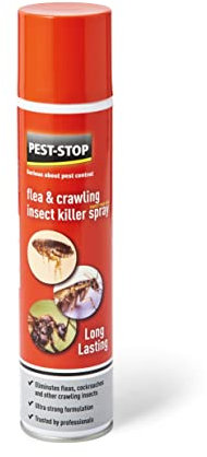 Pest-Stop Flea & Crawling Insect Killer Spray – Fast-Acting Indoor Use Against Fleas, Cockroaches, Ants and More – 300ml