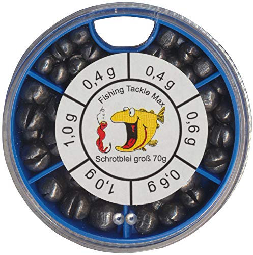 FTM Unisex – Erwachsene 10C6032070C10 Schrotblei grob-70g Klemmbleie für Posenmontagen, Spaltbleie zum Forellenangeln & Stippen, Angelbleie, Bunt, Normal