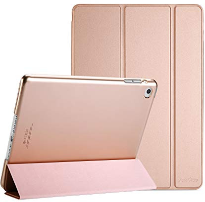 ProCase Hülle für iPad Air 2 (2014 Release), Leichte Stand Schutzhülle Shell mit Translucent Frosted Rückhülle,Automatischem Schlaf/Aufwach, Case Cover für iPad Air 2 (A1566 A1567) –Rosagold