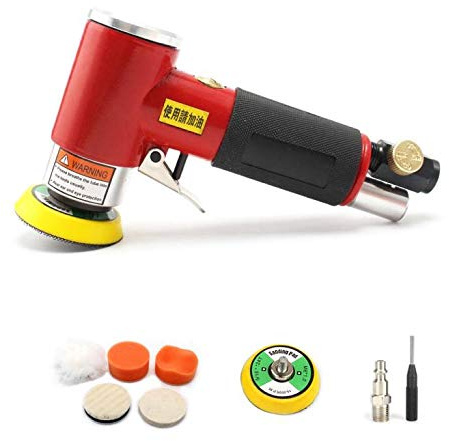 Mini ponceuse orbitale pneumatique double action 5,1 cm 7,6 cm avec tampons de polissage de 5,1 cm