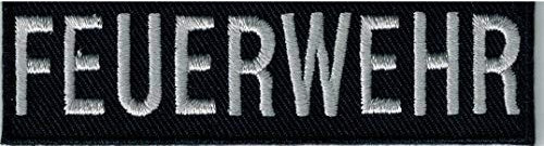 Aufnäher Patches Bügelbild Applikation - FEUERWEHR - 20811 versch. Größen Farbe Navy, Größe 6cm x 1,5cm