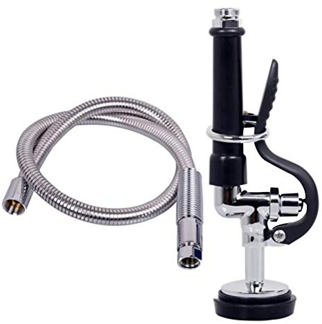 KOET Pre-Rinse Spray Head Pull Down Faucet Tap High Pressure Sprayer Stainless Steel w/Handle Grip & Hose Heavy Duty for Hotel Restaurant Home