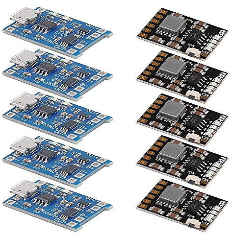 TopHomer 10 Stück 4056 Micro USB 5V 1A/2A Laderegler Lithium Li - Ion Batterie Charger Lithium Lademodul 5 Stück 1A 4056 + 5 Stück 2A 5 V