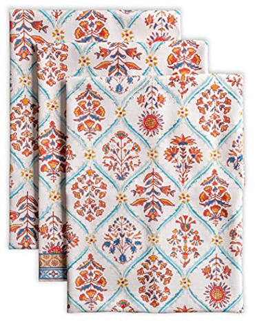 Maison d'Hermine Küchenhandtuch 100% Baumwolle (50 cm x 70 cm, Set von 3) | Küchenhandtücher Tischgeschirrtücher zum Muttertagsgeschenke Reinigen Thanksgiving und Weihnachten - Romane