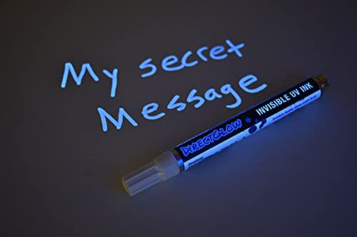 DirectGlow UV Blacklight Invisible Blue Ink Ultraviolet Reactive Marker Secret Messages Security Identification (Marker Only)
