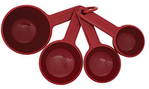 KitchenAid Set di 4 misurini universali, colore: rosso impero