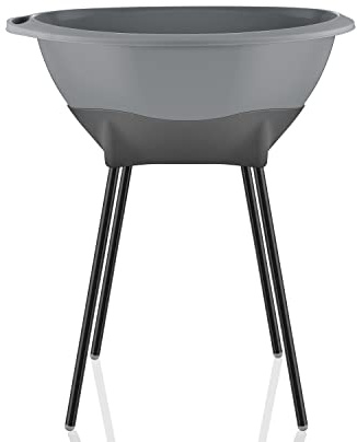 Babyjem Baby Badewanne mit Gestell Elegantes Babybadewanne Babywanne, Grau