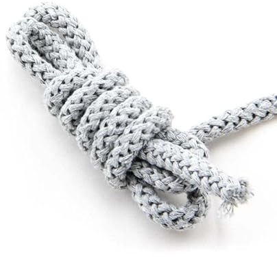 NTS-Nähtechnik 8mm | 5m Kordel | 100% Baumwolle | mit Polyester Kern (hellgrau)