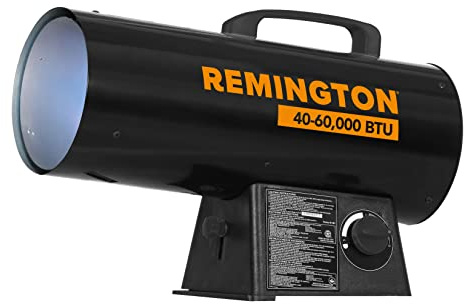 Remington 60,000 BTU LP Propane Forced Air Heater with Variable Output | For Garages, Barns and Workshops (REM-60V-GFA-B)