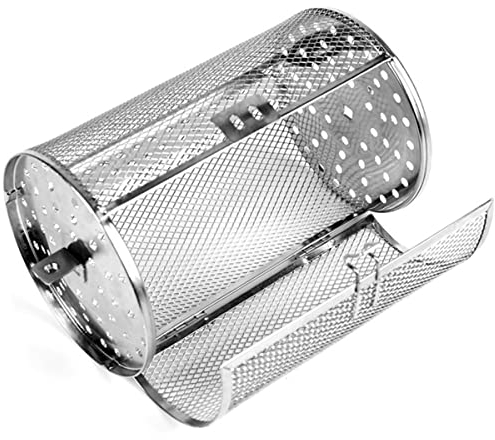 Rotisserie Basket for Tower Air Fryer Stainless Steel Rotisserie Grill Basket Oven Round Rack Basket Air Fryer Grilling Basket 360° Rotating Frying Basket Air Fryer Accessories for Oven BBQ Peanuts