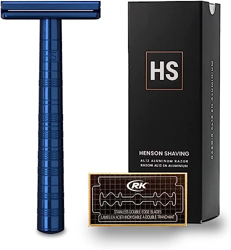 Henson Shaving AL13-M DE Rasierhobel, stahlblau
