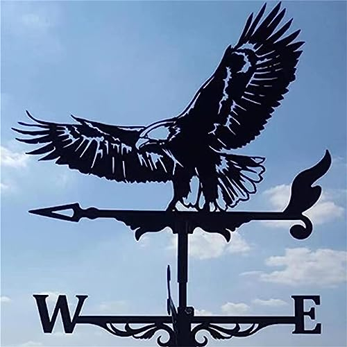 jUlenO Fliegender Adler Wetterhahn Wetterfahne,Metall Weather Vane Windfahne Windrichtungsanzeiger für den Gartenzaun &Schuppen Dekorative