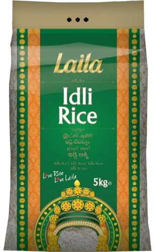Laila Idli Idly Reis 5KG – Authentischer Südindischer Reis für perfekte Idlis und Dosas – Lecker und Nahrhaft – Ideal für die Zubereitung traditioneller Gerichte