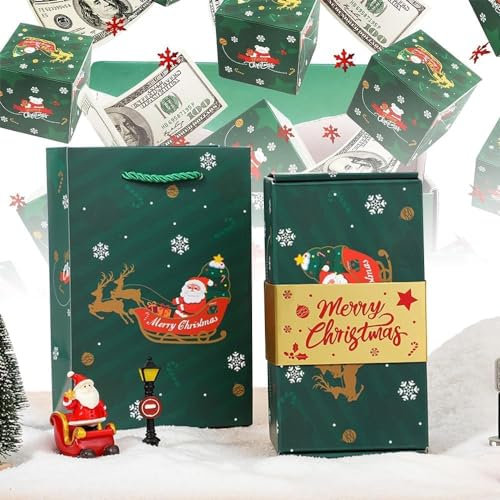 Weihnachten Explosion Geschenkbox, Überraschung Geschenkbox, Pop Up Explosion Geschenkbox Überraschung Box, Pop Up Explosion Geschenkbox DIY Foto Faltbare Geschenkbox Fotoalbum für Weihnachtsgeschenke