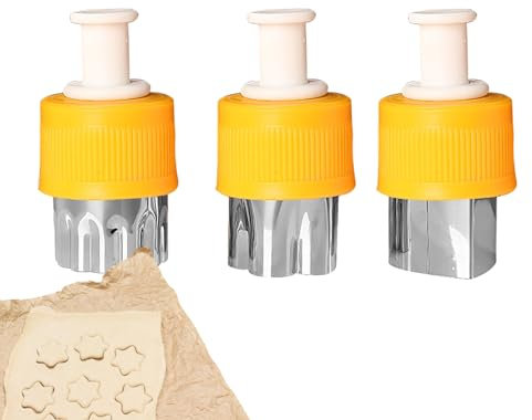 Taglierina per Verdure, tagliaverdure per Bambini, formine per Biscotti, stampi da Taglio, 3 Strumenti per Contorno con Ritagli Divertenti, tagliapasta per Dolci, Stampo per Pane, maciun