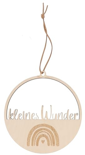 Spruchreif | Mini-Loop | Holz-Dekohänger | Wanddeko | Türkranz | Hoop | Deko Loop mit Schriftzug | Deko Loop Trockenblumen | Deko Schriftzug | Regenbogen | Kinderzimmer Deko | Kleines Wunder