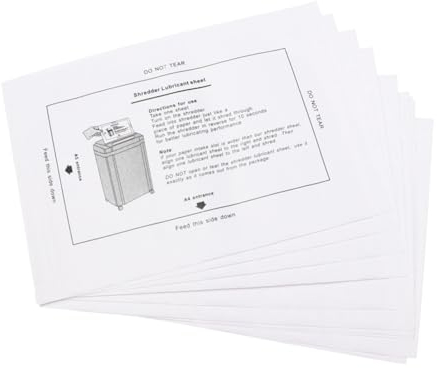 NUOBESTY 8stücke Schmierölpapier Für Aktenvernichter Tragbare Schmierölblätter Für Optimale Leistung Kompatibel Mit Standard-aktenvernichtern Einfach Der Anwendung Und