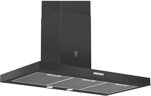 Campana Pared rectangular B 90 cm. 527 m3/h Negro