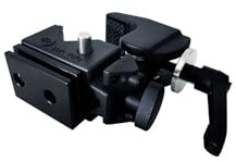 KUPO Super Convi Clamp KCP-741 für Nanlite Forza Studioleuchten, Super-Clamp aus schwarzem Aluminium mit Montagehaken aus Aluminium, für Rohrdurchmesser zwischen 5 und 51 mm