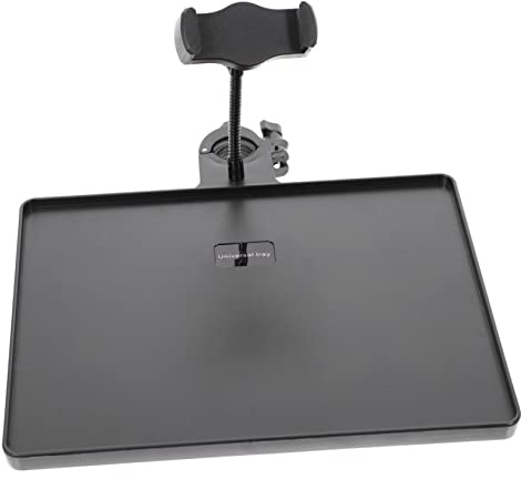 VINTORKY Mikrofonständerhalterung mit Soundkartenfach aus Abs und Metall Rostresistent Clip On Design für Live Übertragungen und Mobiles Streaming Zufälliger Stil