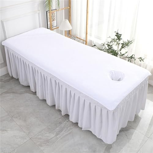 Xisnuient Drap Table Massage Housses Protection Drap Lit Massage avec Trou Douceur Housse Table Massage Table Cover Soin Esthetique Spa Lavable Epais Douceur Table Cover Massage (Colour 6,90x190cm)