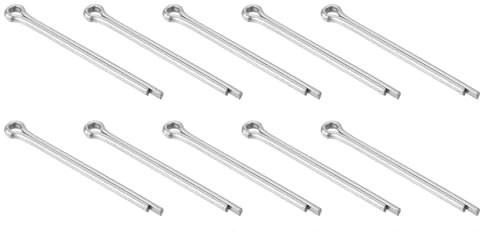 sourcing map Splinte, 4 mm x 50 mm, 304 Edelstahl, Splinte, Splinte, Splinte, Splinte, Splint für Haushaltsgeräte, Sportgeräte, Automechaniker-Reparatur (Silber), 10 Stück